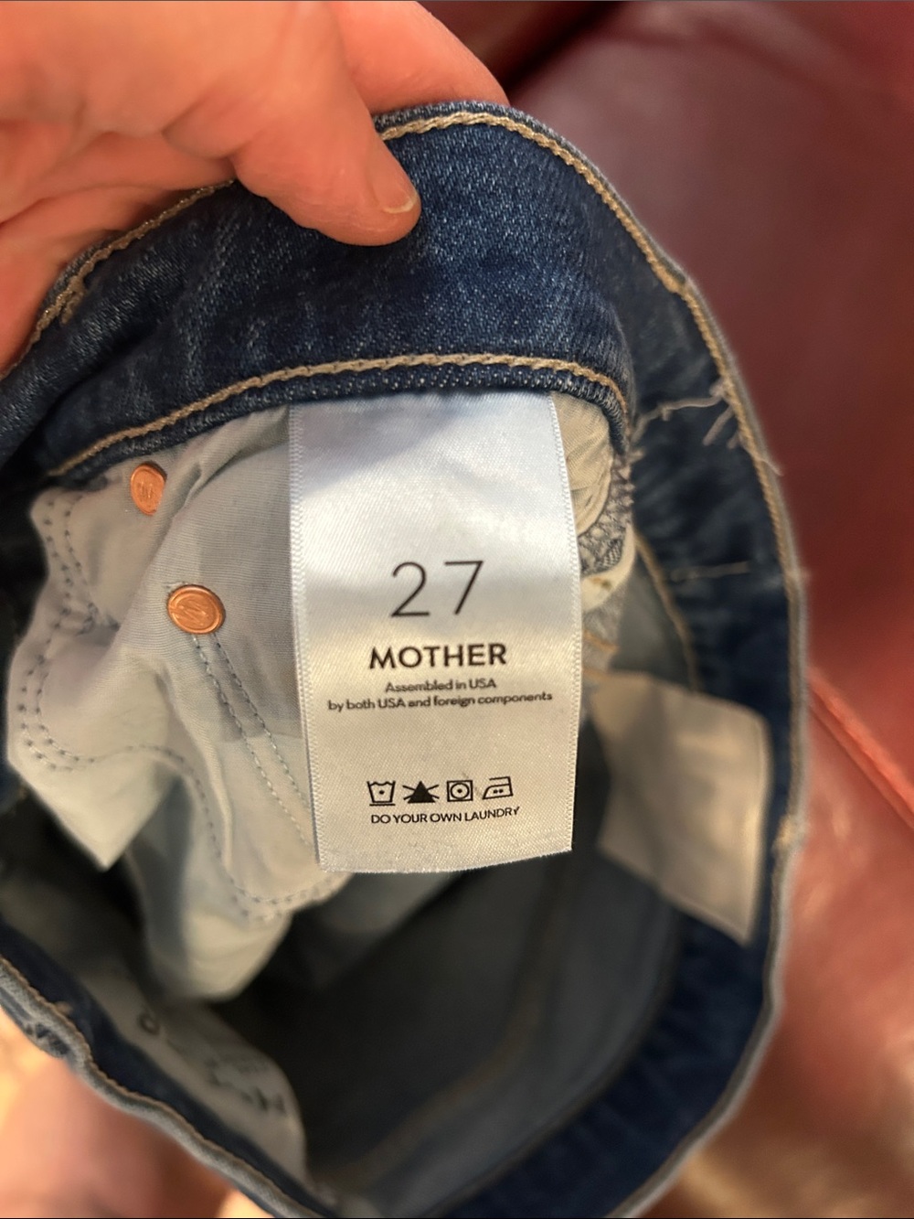 Mother Wide-Leg Blue Denim Jeans - Picture 14 of 16